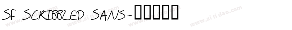 SF Scribbled Sans字体转换